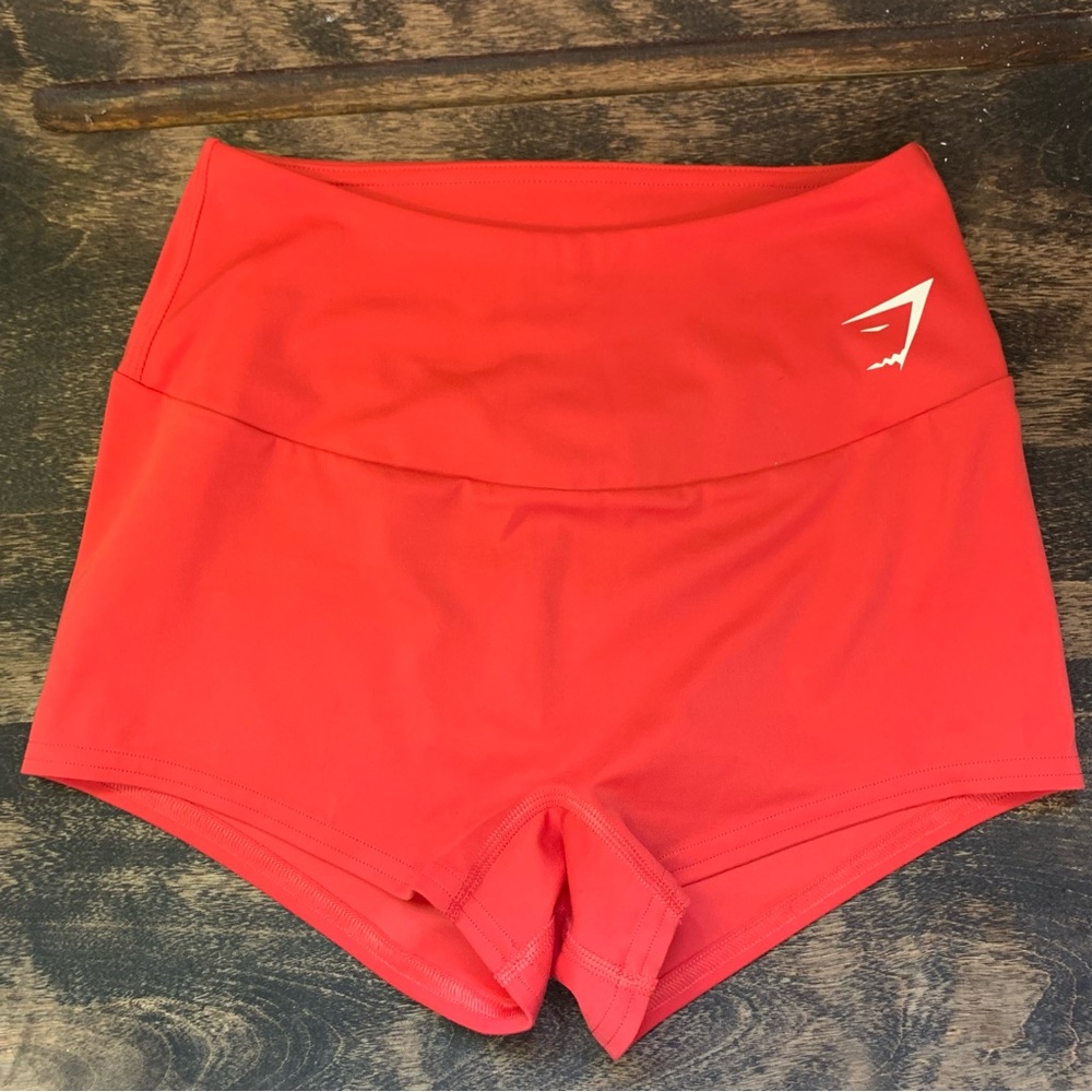 Orange gym-shark shorts